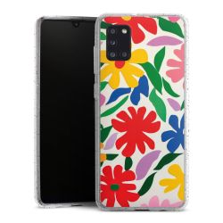 Silikon Glitter Case transparent-silber