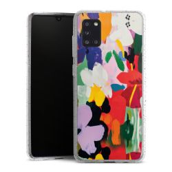 Silikon Glitter Case transparent-silber