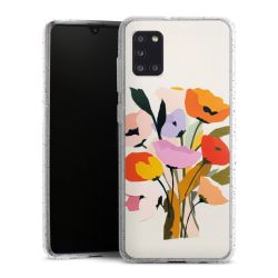 Silikon Glitter Case transparent-silber