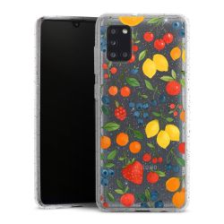 Silikon Glitter Case transparent-silber