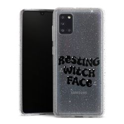 Silikon Glitter Case transparent-silber