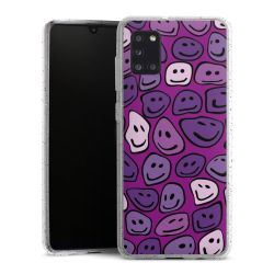 Silikon Glitter Case transparent-silber