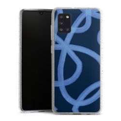 Silikon Glitter Case transparent-silber