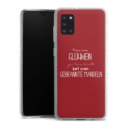 Silikon Glitter Case transparent-silber