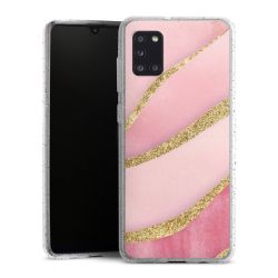 Silikon Glitter Case transparent-silber