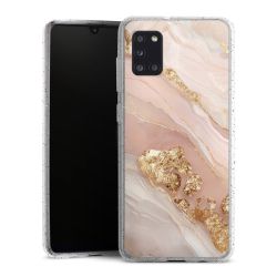 Silikon Glitter Case transparent-silber