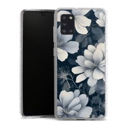 Silikon Glitter Case transparent-silber