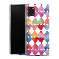 Silikon Glitter Case transparent-silber