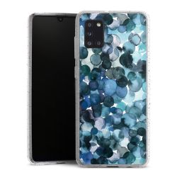 Silikon Glitter Case transparent-silber