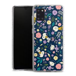 Silikon Glitter Case transparent-silber