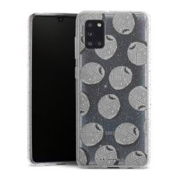 Silikon Glitter Case transparent-silber