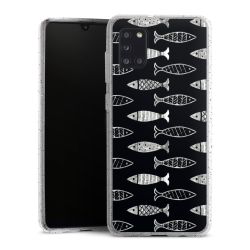 Silikon Glitter Case transparent-silber