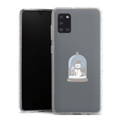 Silikon Glitter Case transparent-silber