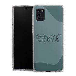 Silikon Glitter Case transparent-silber