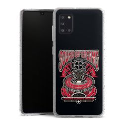 Silikon Glitter Case transparent-silber