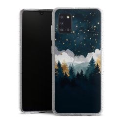 Silikon Glitter Case transparent-silber