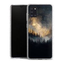 Silikon Glitter Case transparent-silber