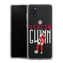 Silikon Glitter Case transparent-silber