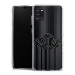 Silikon Glitter Case transparent-silber