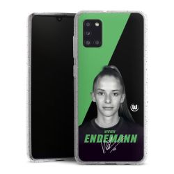 Silikon Glitter Case transparent-silber