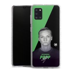 Silikon Glitter Case transparent-silber