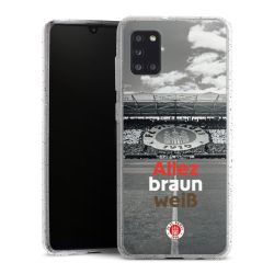 Silikon Glitter Case transparent-silber