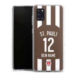 Silikon Glitter Case transparent-silber