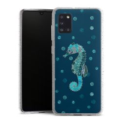 Silikon Glitter Case transparent-silber