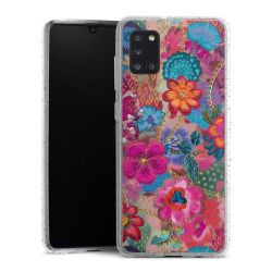 Silikon Glitter Case transparent-silber