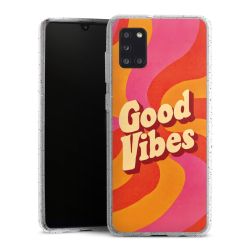 Silikon Glitter Case transparent-silber