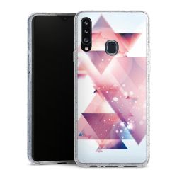 Silikon Glitter Case transparent-silber