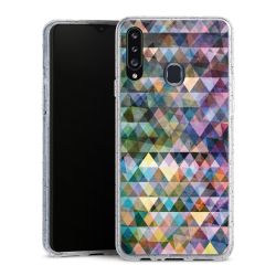 Silikon Glitter Case transparent-silber