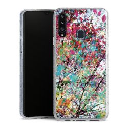 Silikon Glitter Case transparent-silber