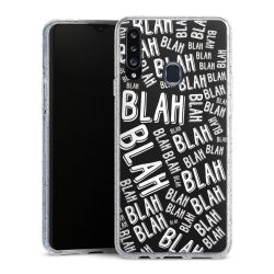 Silikon Glitter Case transparent-silber