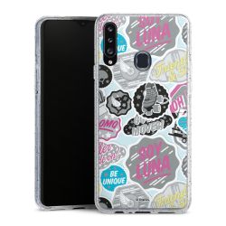 Silicone Glitter Case silver glitter