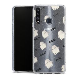 Silicone Glitter Case silver glitter