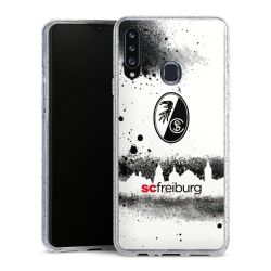 Silikon Glitter Case transparent-silber