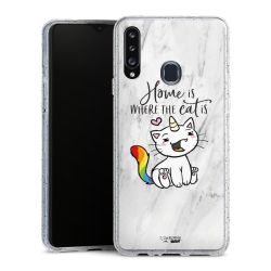 Silikon Glitter Case transparent-silber