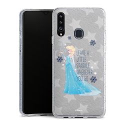 Silikon Glitter Case transparent-silber