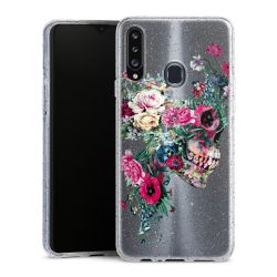 Silikon Glitter Case transparent-silber