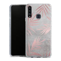 Silikon Glitter Case transparent-silber