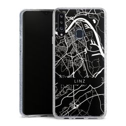 Silikon Glitter Case transparent-silber