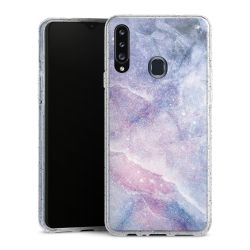 Silikon Glitter Case transparent-silber