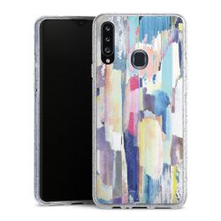 Silikon Glitter Case transparent-silber