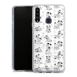 Silikon Glitter Case transparent-silber