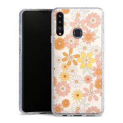 Silikon Glitter Case transparent-silber