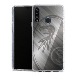 Silikon Glitter Case transparent-silber