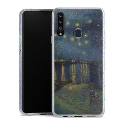 Silikon Glitter Case transparent-silber