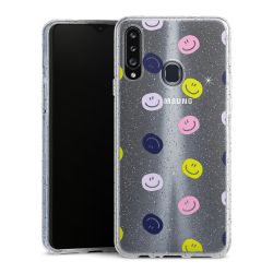 Silicone Glitter Case silver glitter