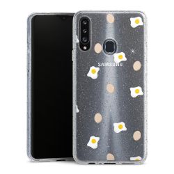 Silicone Glitter Case silver glitter